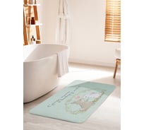 Коврик для ванной комнаты и туалета противоскользящий JOYARTY "Заячья любовь" 60х100 см bath_257137_60x100