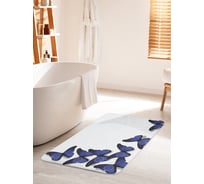 Коврик для ванной комнаты и туалета противоскользящий JOYARTY "Бабочки в углу" 60х100 см bath_85894_60x100