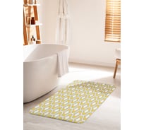 Коврик для ванной комнаты и туалета противоскользящий JOYARTY "Узоры на оранжевом фоне" 60х100 см bath_378453_60x100