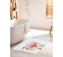 Коврик для ванной комнаты и туалета противоскользящий JOYARTY "С любовью от котика" 60х100 см bath_91956_60x100