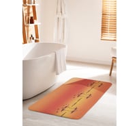 Коврик для ванной комнаты и туалета противоскользящий JOYARTY "Фламинго на закате" 60х100 см bath_423253_60x100