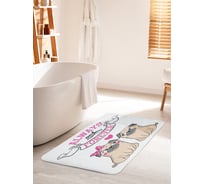 Коврик для ванной комнаты и туалета противоскользящий JOYARTY "Вместе и навсегда" 60х100 см bath_91976_60x100