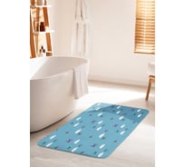 Коврик для ванной комнаты и туалета противоскользящий JOYARTY "Самолеты в облаках" 60х100 см bath_423748_60x100