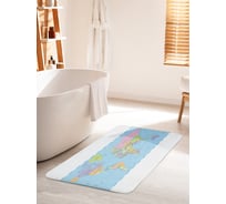 Коврик для ванной комнаты и туалета противоскользящий JOYARTY "Политическая карта мира" 60х100 см bath_378843_60x100