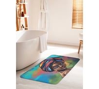 Коврик для ванной комнаты и туалета противоскользящий JOYARTY "Колоритная африканка" 60х100 см bath_385245_60x100