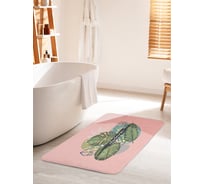 Коврик для ванной комнаты и туалета противоскользящий JOYARTY "Тропическая флора" 60х100 см bath_385261_60x100