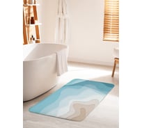 Коврик для ванной комнаты и туалета противоскользящий JOYARTY "Абстрактное море" 60х100 см bath_101367_60x100