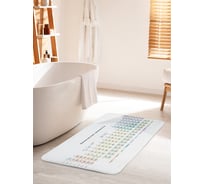 Коврик для ванной комнаты и туалета противоскользящий JOYARTY "Таблица Менделеева" 60х100 см bath_378870_60x100