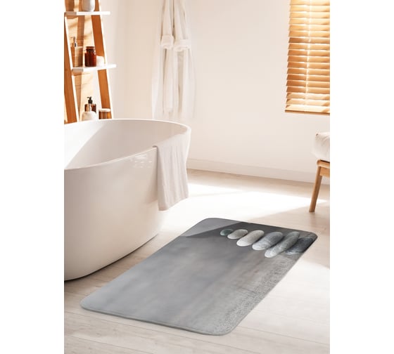 Коврик для ванной комнаты и туалета противоскользящий JOYARTY "Каменная гора" 60х100 см bath_91617_60x100 1