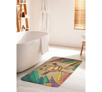 Коврик для ванной комнаты и туалета противоскользящий JOYARTY "Разноцветный жираф" 60х100 см bath_385250_60x100