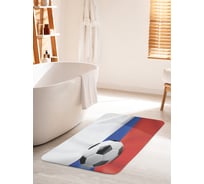 Коврик для ванной комнаты и туалета противоскользящий JOYARTY "Футбольная Россия" 60х100 см bath_378851_60x100
