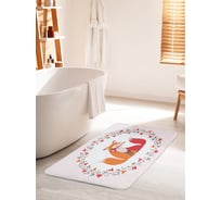 Коврик для ванной комнаты и туалета противоскользящий JOYARTY "Лисья любовь" 60х100 см bath_91994_60x100