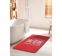 Коврик для ванной комнаты и туалета противоскользящий JOYARTY "Live.Laugh.Love" 60х100 см bath_53840_60x100