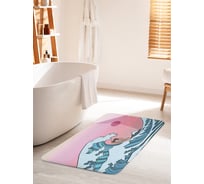 Коврик для ванной комнаты и туалета противоскользящий JOYARTY "Серфер на волне" 60х100 см bath_389518_60x100