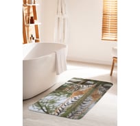 Коврик для ванной комнаты и туалета противоскользящий JOYARTY "Тигр на отдыхе" 60х100 см bath_38654_60x100