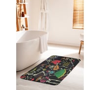 Коврик для ванной комнаты и туалета противоскользящий JOYARTY "Мексиканская фиеста" 60х100 см bath_95327_60x100