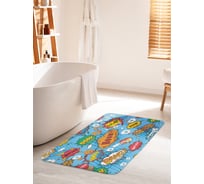 Коврик для ванной комнаты и туалета противоскользящий JOYARTY "Титры поп-арт" 60х100 см bath_38721_60x100