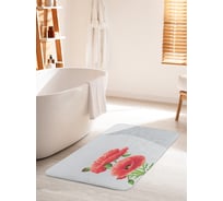Коврик для ванной комнаты и туалета противоскользящий JOYARTY "Декоративные маки" 60х100 см bath_53351_60x100