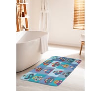 Коврик для ванной комнаты и туалета противоскользящий JOYARTY "Супергерои комиксов" 60х100 см bath_38730_60x100