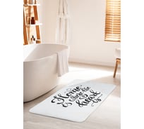 Коврик для ванной комнаты и туалета противоскользящий JOYARTY "Дом там, где сердце" 60х100 см bath_54698_60x100