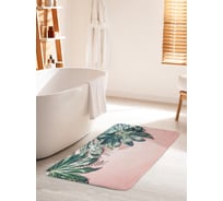 Коврик для ванной комнаты и туалета противоскользящий JOYARTY "Экзотические джунгли" 60х100 см bath_100685_60x100