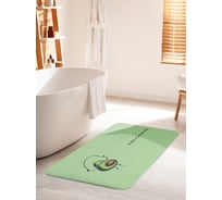 Коврик для ванной комнаты и туалета противоскользящий JOYARTY "Спортивное авокадо" 60х100 см bath_396823_60x100