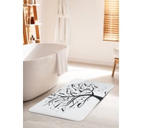 Коврик для ванной комнаты и туалета противоскользящий JOYARTY "Таксы на дереве" 60х100 см bath_58598_60x100