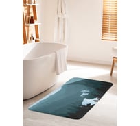 Коврик для ванной комнаты и туалета противоскользящий JOYARTY "Горы, леса и реки" 60х100 см bath_108193_60x100