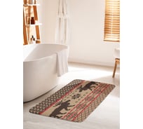Коврик для ванной комнаты и туалета противоскользящий JOYARTY "Вышивка с оленями" 60х100 см bath_78634_60x100