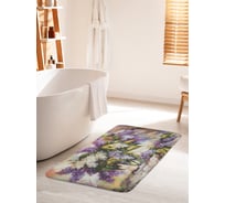 Коврик для ванной комнаты и туалета противоскользящий JOYARTY "Букет сирени" 60х100 см bath_62743_60x100
