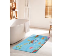 Коврик для ванной комнаты и туалета противоскользящий JOYARTY "Подводный мир" 60х100 см bath_61345_60x100