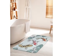 Коврик для ванной комнаты и туалета противоскользящий JOYARTY "Кои среди лилий" 60х100 см bath_38764_60x100