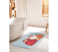 Коврик для ванной комнаты и туалета противоскользящий JOYARTY "Кот с новогодними подарками" 60х100 см bath_290623_60x100