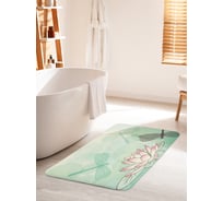 Коврик для ванной комнаты и туалета противоскользящий JOYARTY "Стрекозы над лилией" 60х100 см bath_61937_60x100