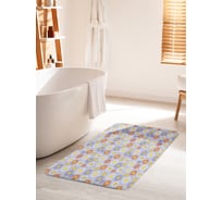 Коврик для ванной комнаты и туалета противоскользящий JOYARTY "Влюбленные цветы" 60х100 см bath_423884_60x100