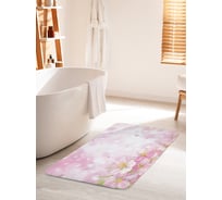 Коврик для ванной комнаты и туалета противоскользящий JOYARTY "Весеннее цветение боке" 60х100 см bath_64157_60x100