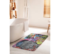 Коврик для ванной комнаты и туалета противоскользящий JOYARTY "Африканец в граффити" 60х100 см bath_65126_60x100