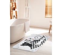 Коврик для ванной комнаты и туалета противоскользящий JOYARTY "Шахматный король" 60х100 см bath_84802_60x100