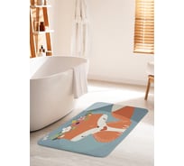 Коврик для ванной комнаты и туалета противоскользящий JOYARTY "Скромная лисичка" 60х100 см bath_378476_60x100