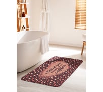 Коврик для ванной комнаты и туалета противоскользящий JOYARTY "Больше, чем кофе" 60х100 см bath_53718_60x100