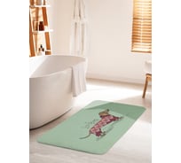 Коврик для ванной комнаты и туалета противоскользящий JOYARTY "Люблю таксу" 60х100 см bath_53890_60x100
