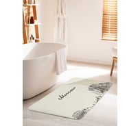 Коврик для ванной комнаты и туалета противоскользящий JOYARTY "Винтажный набросок" 60х100 см bath_378906_60x100