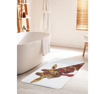 Коврик для ванной комнаты и туалета противоскользящий JOYARTY "Любопытство жирафа" 60х100 см bath_9554_60x100