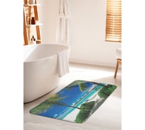 Коврик для ванной комнаты и туалета противоскользящий JOYARTY "Умиротворительный пляж" 60х100 см bath_10155_60x100