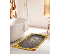 Коврик для ванной комнаты и туалета противоскользящий JOYARTY "Дерево в подсолнухах" 60х100 см bath_9856_60x100