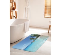 Коврик для ванной комнаты и туалета противоскользящий JOYARTY "Солнечный день на пляже" 60х100 см bath_10061_60x100