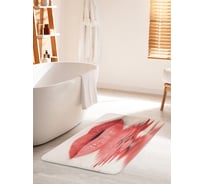 Коврик для ванной комнаты и туалета противоскользящий JOYARTY "Страстные губы" 60х100 см bath_79969_60x100