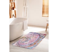 Коврик для ванной комнаты и туалета противоскользящий JOYARTY "Узорная спираль" 60х100 см bath_31588_60x100