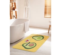 Коврик для ванной комнаты и туалета противоскользящий JOYARTY "Влюбленные авокадо" 60х100 см bath_91961_60x100