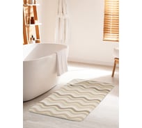 Коврик для ванной комнаты и туалета противоскользящий JOYARTY "Кофейные волны" 60х100 см bath_33523_60x100